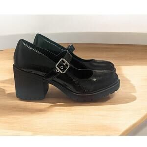 Dirty Laundry Glossy Black Platform Heels